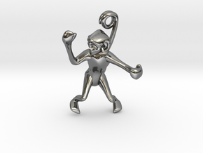 3D-Monkeys 219 in Fine Detail Polished Silver