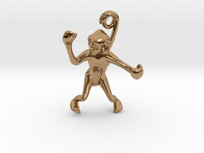 3D-Monkeys 219 in Polished Brass
