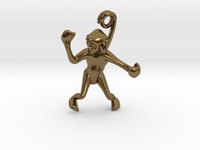3D-Monkeys 219 in Polished Bronze