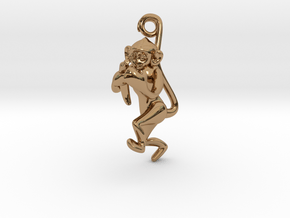 3D-Monkeys 222 in Polished Brass
