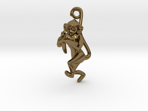 3D-Monkeys 222 in Polished Bronze