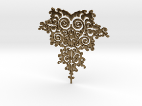 Mandelbrot Fractal Design in Polished Bronze