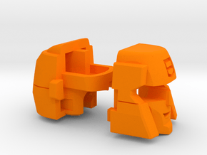 Streetjacker Head G1 Toon in Orange Processed Versatile Plastic