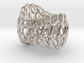 Designer geometric coctail ring #Skeleton in Rhodium Plated Brass
