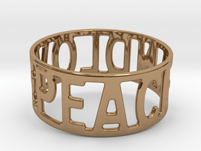 Peaceandlove 65 Bracelet in Polished Brass