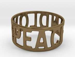 Peaceandlove 65 Bracelet in Polished Bronze