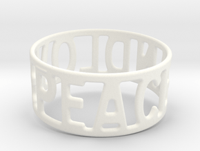 Peaceandlove 65 Bracelet in White Processed Versatile Plastic