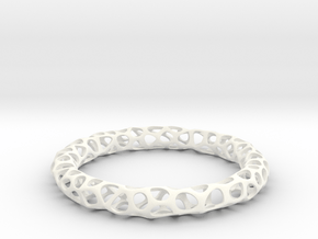 Bracelet Voronoi in White Processed Versatile Plastic