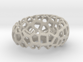 Wide designer  Aesthetic, Custom ring #Voronoi in Natural Sandstone: Medium