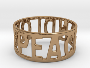 Peaceandlove 68 Bracelet in Polished Brass