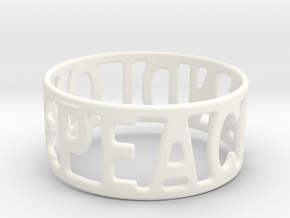 Peaceandlove 68 Bracelet in White Processed Versatile Plastic