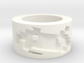 Invasion  Ring Size 8 in White Processed Versatile Plastic