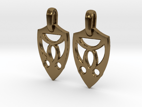 EA-Earrings   in Polished Bronze