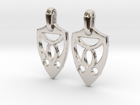 EA-Earrings   in Rhodium Plated Brass
