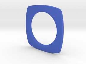 PILLOW SHAPED BANGLE 2.5 ID in Blue Processed Versatile Plastic