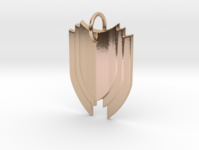 Shield in 14k Rose Gold Plated Brass
