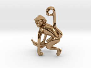 3D-Monkeys 224 in Polished Brass