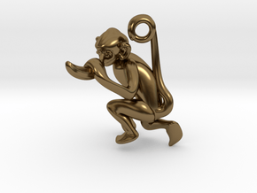 3D-Monkeys 225 in Polished Bronze