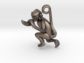 3D-Monkeys 225 in Polished Bronzed Silver Steel