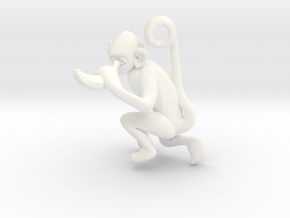 3D-Monkeys 225 in White Processed Versatile Plastic