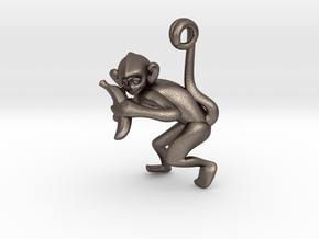 3D-Monkeys 230 in Polished Bronzed Silver Steel