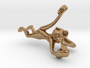 3D-Monkeys 231 in Polished Brass