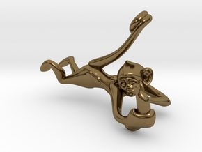 3D-Monkeys 231 in Polished Bronze