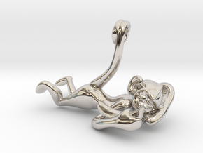 3D-Monkeys 233 in Rhodium Plated Brass