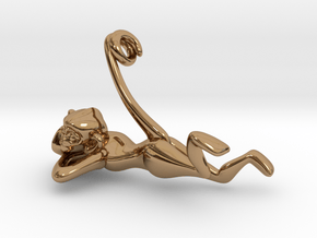 3D-Monkeys 234 in Polished Brass