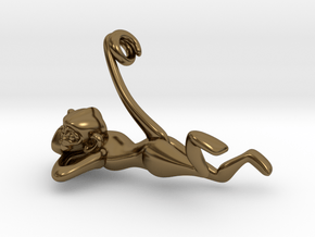 3D-Monkeys 234 in Polished Bronze