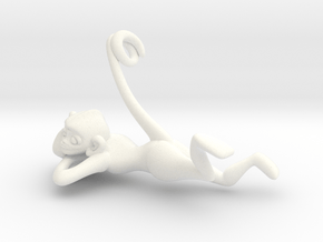 3D-Monkeys 234 in White Processed Versatile Plastic