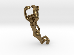 3D-Monkeys 236 in Polished Bronze
