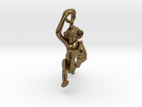 3D-Monkeys 237 in Polished Bronze