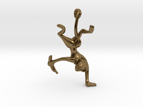 3D-Monkeys 239 in Polished Bronze