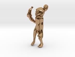 3D-Monkeys 241 in Polished Brass