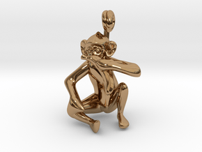 3D-Monkeys 242 in Polished Brass