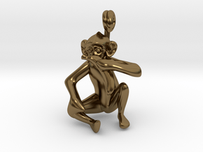 3D-Monkeys 242 in Polished Bronze