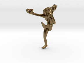 3D-Monkeys 245 in Polished Bronze