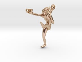 3D-Monkeys 245 in 14k Rose Gold Plated Brass