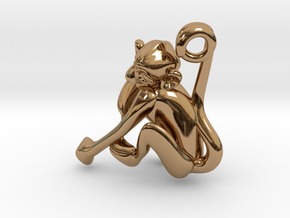 3D-Monkeys 246 in Polished Brass
