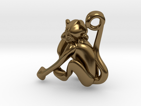 3D-Monkeys 246 in Polished Bronze