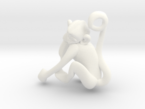 3D-Monkeys 246 in White Processed Versatile Plastic