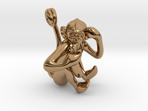 3D-Monkeys 247 in Polished Brass