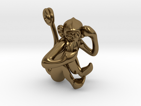 3D-Monkeys 247 in Polished Bronze