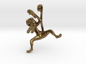 3D-Monkeys 249 in Polished Bronze