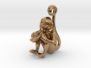 3D-Monkeys 250 in Polished Brass