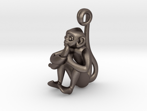 3D-Monkeys 250 in Polished Bronzed Silver Steel