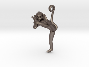 3D-Monkeys 252 in Polished Bronzed Silver Steel
