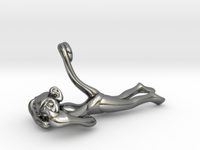 3D-Monkeys 253 in Fine Detail Polished Silver