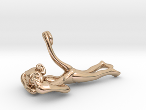3D-Monkeys 253 in 14k Rose Gold Plated Brass